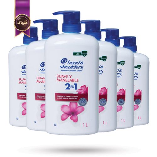 6 عدد شامپو و نرم‌ کننده ضد شوره هد اند شولدرز Head & Shoulders مدل دو در یک 2en1 حجم 1 لیتر (اورجینال)