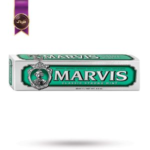 خمیردندان مارویس MARVIS مدل نعناع قوی کلاسیک Classic Strong Mint حجم 85 میلی‌لیتر (اورجینال)