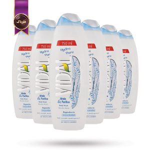 6 عدد شامپو بدن ژلی ویدال Vidal حاوی آب میسلار Micellar Water حجم 750 میلی لیتر (اورجینال)