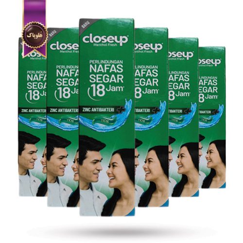 6 عدد خمیردندان کلوز آپ Closeup مدل فرمولاسیون حاوی زینک Zinc Antibakteri حجم 110 میلی لیتر (اورجینال)