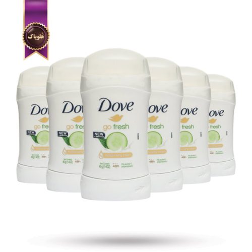 6 عدد مام استیک ضدتعریق داو Dove مدل عصاره خیار و چای سبز Go Fresh حجم 40 میلی لیتر (اورجینال)