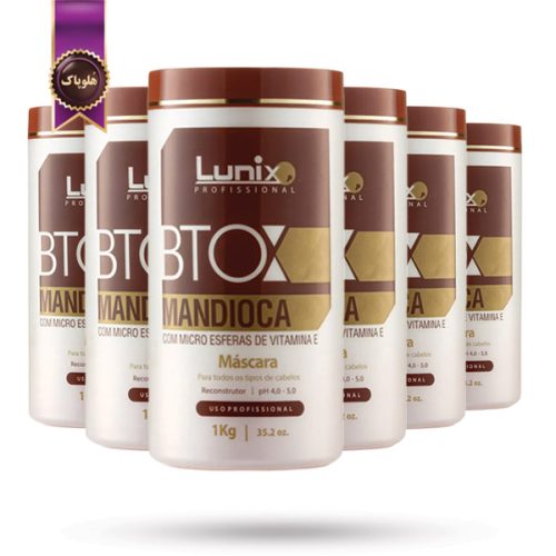 6 عدد ماسک بوتاکس مو لونیکس Lunix مدل حاوی مانیوکا Mandioca حجم 1 لیتر (اورجینال)