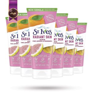 6 عدد اسکراب صورت سنت ایوز St.Ives مدل لیمو صورتی و پرتقال ماندارین Pink Lemon & Mandarin وزن 170 گرم (اورجینال)