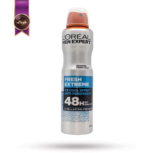 اسپری ضد تعریق مردانه لورآل Loreal مدل خنکی فوق‌ العاده Fresh Extreme حجم 250 میلی لیتر (اورجینال)