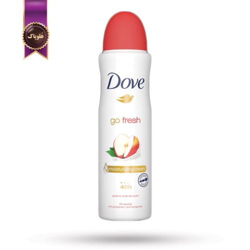 اسپری دئودورانت ضد تعریق زنانه داو Dove مدل رایحه سیب و چای سفید Go Fresh حجم 250 میلی لیتر (اورجینال)
