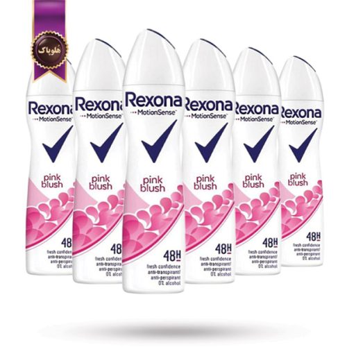 6 عدد اسپری دئودورانت ضد تعریق زنانه رکسونا Rexona مدل پینک بلاش Pink Blush حجم 200 میلی لیتر (اورجینال)