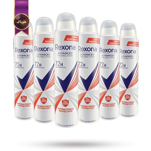 6 عدد اسپری دئودورانت ضد تعریق رکسونا Rexona مدل آنتی باکتریال Antibacterial حجم 200 میلی لیتر (اورجینال)