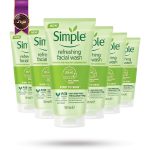 6 عدد ژل شستشوی صورت سیمپل Simple مدل طراوت‌ بخش Refreshing حجم 150 میلی‌ لیتر (اورجینال)