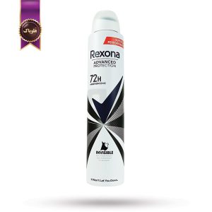 اسپری دئودورانت ضد تعریق زنانه رکسونا Rexona مدل اینویزیبل Invisible حجم 200 میلی لیتر (اورجینال)