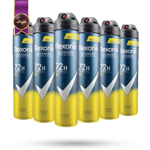6 عدد اسپری دئودورانت ضد تعریق مردانه رکسونا Rexona مدل V8 حجم 200 میلی لیتر (اورجینال)