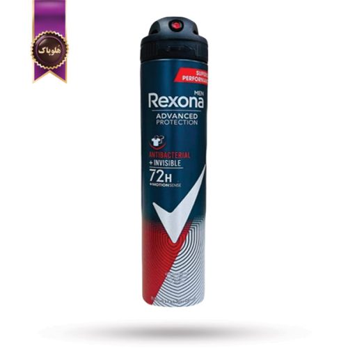اسپری دئودورانت ضد تعریق مردانه رکسونا Rexona مدل آنتی باکتریال اینویزیبل Antibacterial Invisible حجم 200 میلی لیتر (اورجینال)