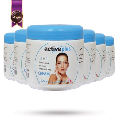 6 عدد کرم اکتیو پلاس Active Plus مدل 3 کاره روشن‌ کننده و مرطوب‌ کننده Whitening حجم 500 میلی لیتر (اورجینال)