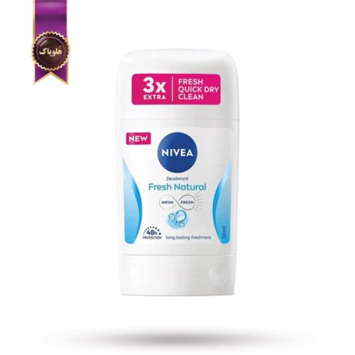 مام استیک ضد تعریق زنانه نیوا Nivea مدل طبیعی و تازه Fresh Natural حجم 50 میلی‌ لیتر (اورجینال)