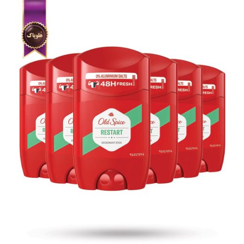 6 عدد دئودورانت استیکی مردانه اولد اسپایس Old Spice مدل ری‌ استارت Restart حجم 50 میلی‌لیتر (اورجینال)