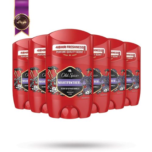 6 عدد دئودورانت صابونی مردانه اولد اسپایس Old Spice مدل نایت پنتر Night Panther حجم 50 میلی‌لیتر (اورجینال)