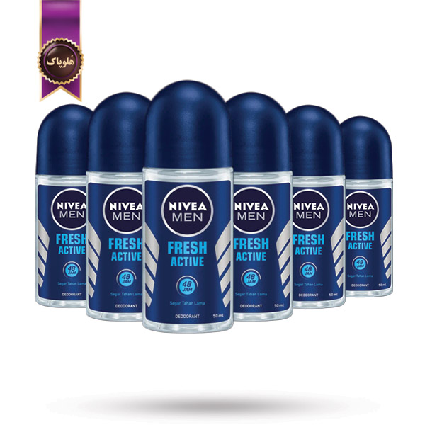 6 عدد مام رول ضدتعریق مردانه نیوا NIVEA MEN مدل تازه و پرانرژی Fresh Active حجم 50 میلی لیتر (اورجینال)