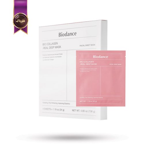 ماسک شب هیدروژلی بایودنس Biodance مدل کلاژن با نفوذ عمیق به لایه‌های پوست Bio-Collagen Real Deep پک 4 تایی (اورجینال)