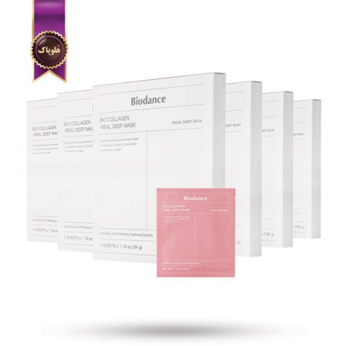 6 بسته ماسک شب هیدروژلی بایودنس Biodance مدل کلاژن با نفوذ عمیق به لایه‌های پوست Bio-Collagen Real Deep پک 4 تایی (اورجینال)