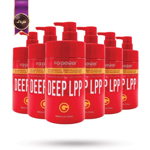 6 عدد ماسک مو اف جی جیوی FG GeWeI مدل ترمیم عمیق با فناوری ال پی پی Deep LPP حجم 900 میلی لیتر (اورجینال)