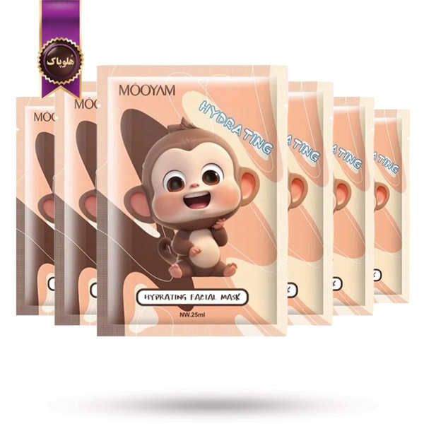 6 عدد ماسک صورت ورقه‌ ای مویام MOOYAM مدل آبرسان Hydrating پک 1 عددی (اورجینال)