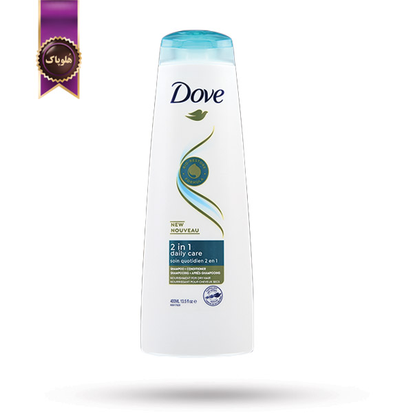 شامپو و نرم‌ کننده دو کاره داو Dove مدل مراقبت روزانه Daily Care حجم 400 میلی لیتر (اورجینال)