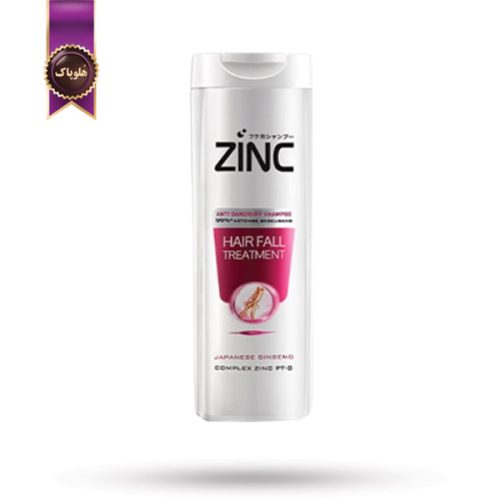 شامپو مو زینک Zinc مدل عصاره جینسینگ ژاپنی Hair Fall Treatment حجم 340 میلی لیتر (اورجینال)