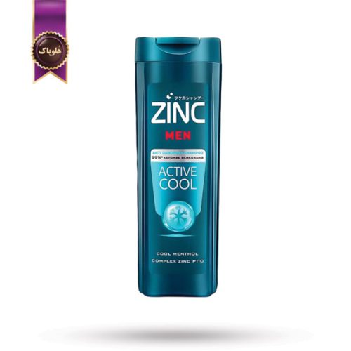 شامپو مو زینک Zinc مدل اکتیو کول Active Cool حجم 340 میلی لیتر (اورجینال)