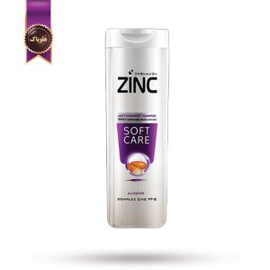 شامپو مو زینک Zinc مدل عصاره بادام Soft Care Almond حجم 340 میلی لیتر (اورجینال)