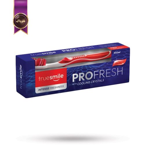 ست مسواک و خمیر دندان ترو اسمایل True Smile مدل تازگی پیشرفته Pro Fresh حجم 100 میلی لیتر (اورجینال)