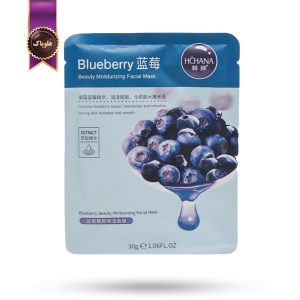ماسک صورت ورقه‌ ای هاچانا HCHANA مدل عصاره بلوبری Blueberry پک 1 عددی (اورجینال)