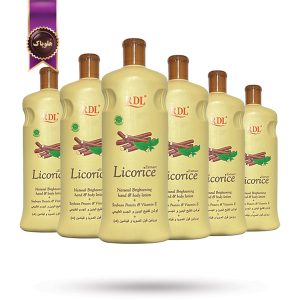6 عدد لوسیون دست و بدن آر دی ال RDL مدل با عصاره شیرین بیان Licorice حجم 600 میلی لیتر (اورجینال)