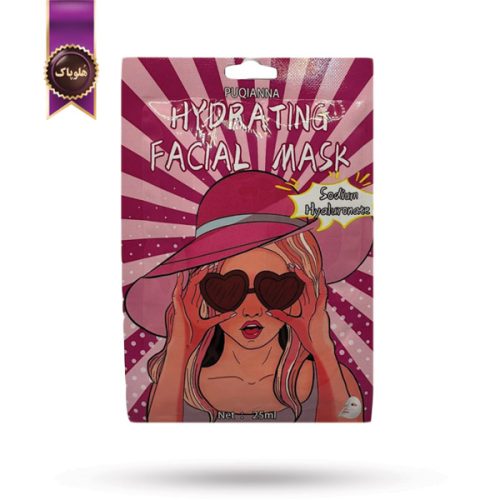 ماسک صورت ورقه‌ ای پوکیانا PUQIANNA مدل آبرسان با سدیم هیالورونات Hydrating پک 1 عددی (اورجینال)