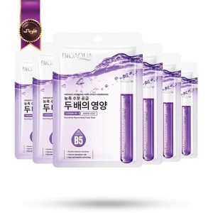 6 عدد ماسک صورت ورقه‌ ای بیو آکوا BIOAQUA مدل حاوی ویتامین بی 5 B5 پک 1 عددی (اورجینال)