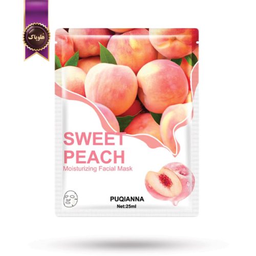ماسک صورت ورقه‌ ای پوکیانا PUQIANNA مدل عصاره هلو شیرین sweet peach پک 1 عددی (اورجینال)