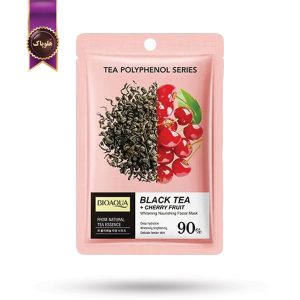 ماسک صورت ورقه‌ ای بیوآکوا BIOAQUA مدل چای سیاه و گیلاس Black Tea & Cherry پک 1 عددی (اورجینال)