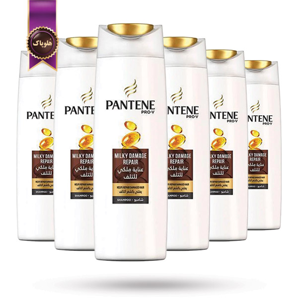 6 عدد شامپو مو پنتن Pantene مدل ترمیم‌ کننده با فرمول شیری Milky Damage Repair حجم 400 میلی لیتر (اورجینال)