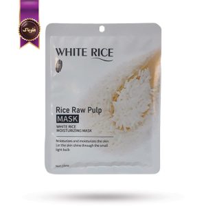 ماسک صورت ورقه‌ ای وایت رایس White Rice مدل برنج خام rice raw pulp پک 1 عددی (اورجینال)