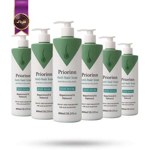6 عدد ماسک مو پریورین Priorinn مدل ضد ریزش مو Anti-hair loss حجم 800 میلی‌ لیتر (اورجینال)