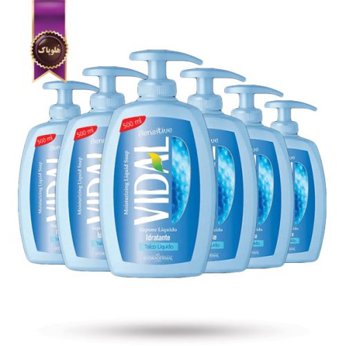 6 عدد صابون مایع ویدال Vidal مدل تالکو Talco حجم 500 میلی‌ لیتر (اورجینال)