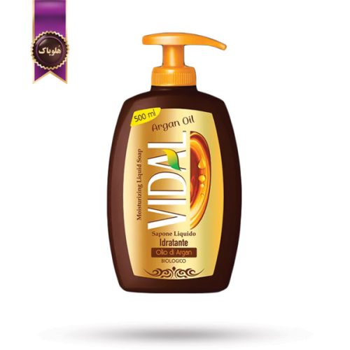 صابون مایع ویدال Vidal مدل روغن آرگان Argan oil حجم 500 میلی‌ لیتر (اورجینال)