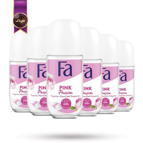 6 عدد مام رول ضد تعریق فا Fa مدل پینک پشن Pink Passion حجم 50 میلی لیتر (اورجینال)