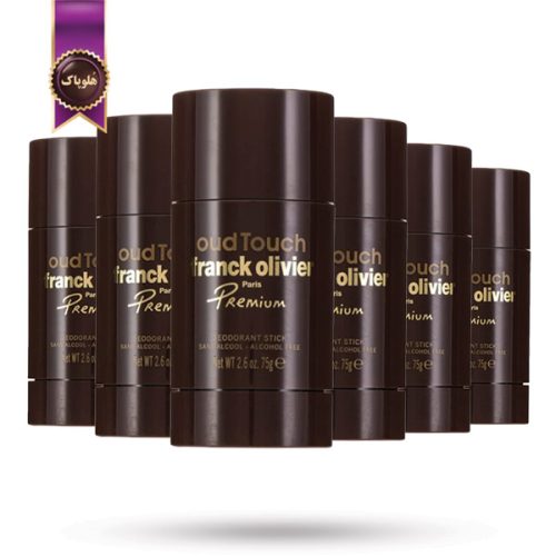 6 عدد استیک دئودورانت مردانه فرانک الیور Franck Olivier مدل رایحه عود Oud Touch وزن 75 گرم (اورجینال)