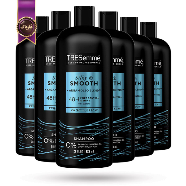 6 عدد شامپو ترزمی tresemme مدل ابریشمی و صاف Silky & Smooth حجم 828 میلی لیتر (اورجینال)