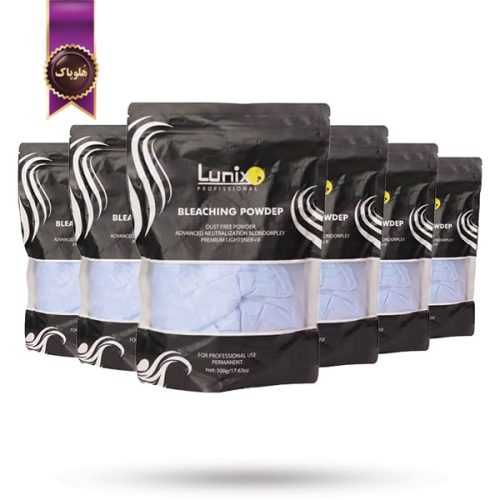 6 بسته پودر دکلره آبی لونیکس Lunix وزن 500 گرم (اورجینال)