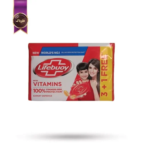 صابون آنتی باکتریال لایف بوی lifebuoy مدل محافظت پیشرفته با ویتامین Expert defence Vitamins پک 4 تایی (اورجینال)