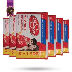 6 بسته صابون آنتی باکتریال لایف بوی lifebuoy مدل محافظت پیشرفته با ویتامین Expert defence Vitamins پک 4 تایی (اورجینال)