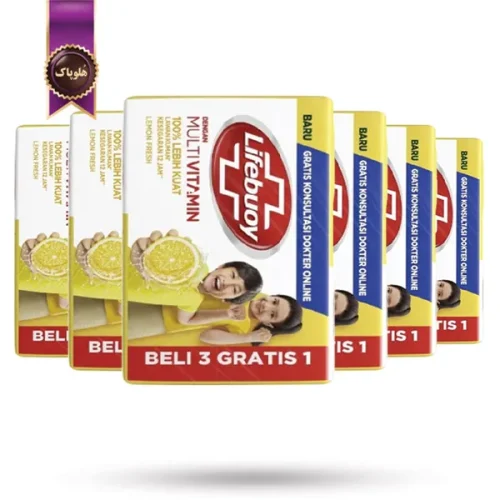 6 عدد صابون لایف بوی Lifebuoy مدل لیمو Lemon وزن 100 گرم (اورجینال)