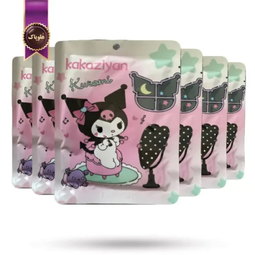 6 عدد ماسک صورت ورقه‌ ای کاکازیان Kakaziyan مدل کرومی kuromi پک 1 عددی (اورجینال)