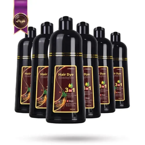 6 عدد شامپو رنگ مو مدیا MEIDU مدل قهوه ای تیره گیاهی Dark Brown حجم 500 میلی لیتر (اورجینال)